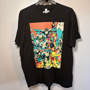 Men's M&O Fine Batman Graphic Tee L Black Red